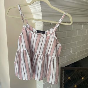 White/Pink Tank Top (short cut)